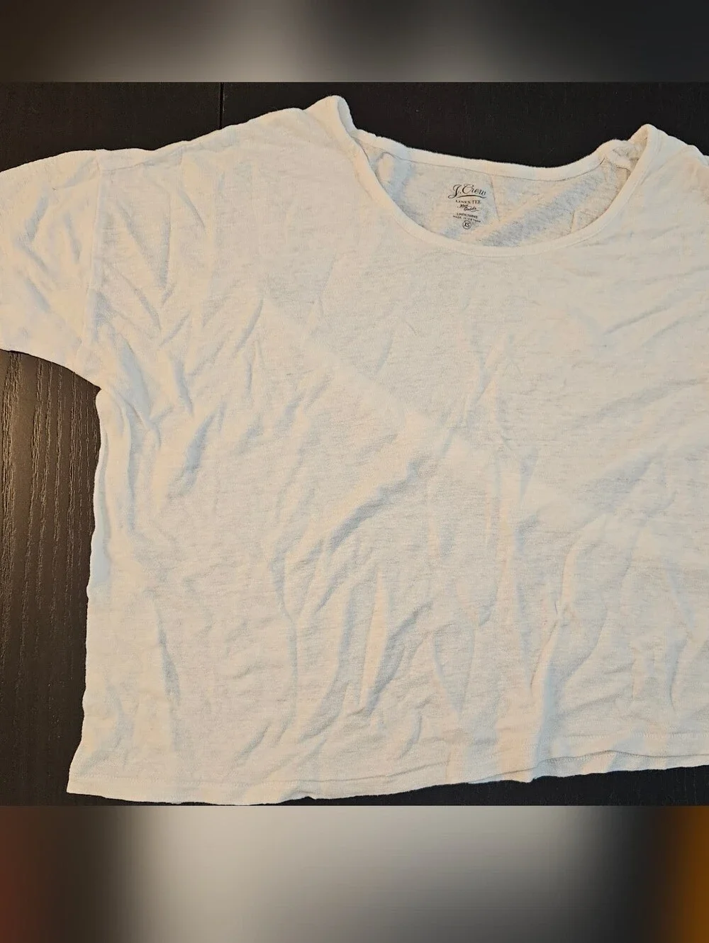 J. Crew White Linen Tee